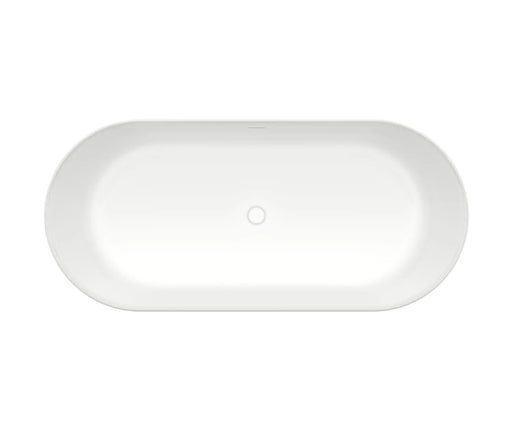 Malindi 67 x 30 Acrylic Freestanding Oval Center Drain Bathtub in White - Plumbing Market