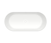 Malindi 67 x 30 Acrylic Freestanding Oval Center Drain Bathtub in White - Plumbing Market