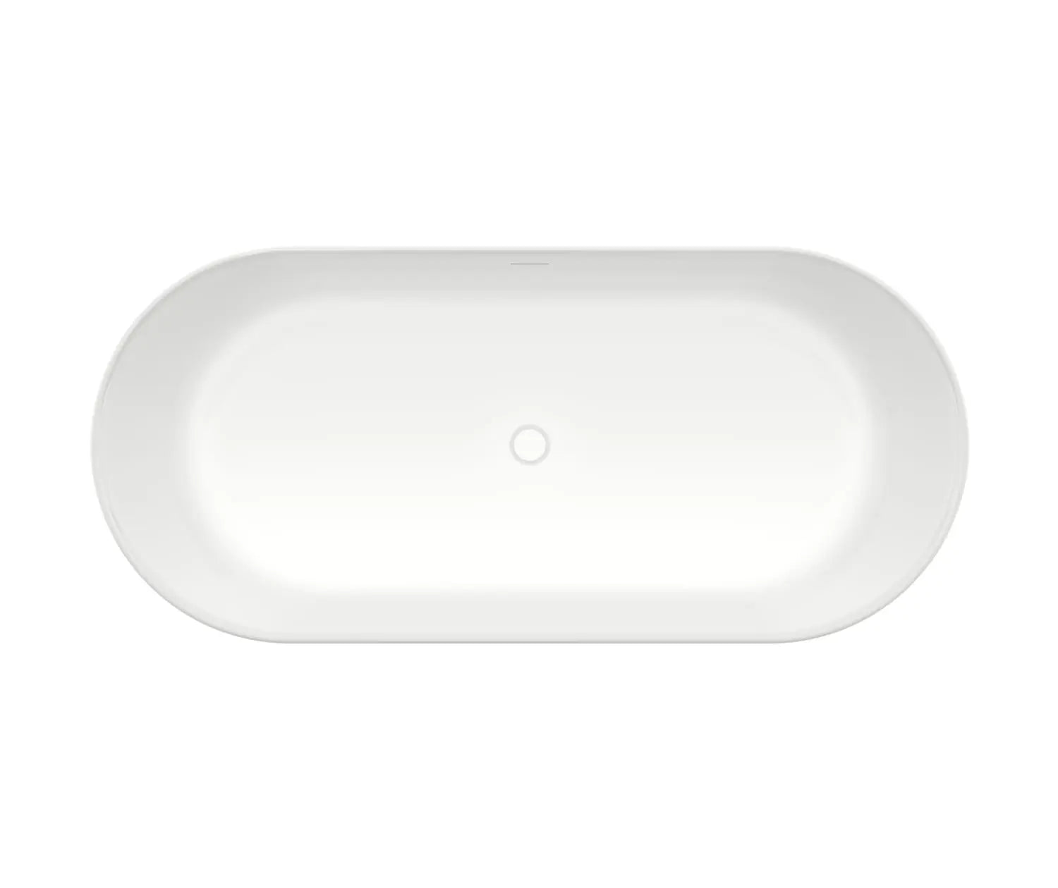 Malindi 67 x 30 Acrylic Freestanding Oval Center Drain Bathtub in White - Plumbing Market