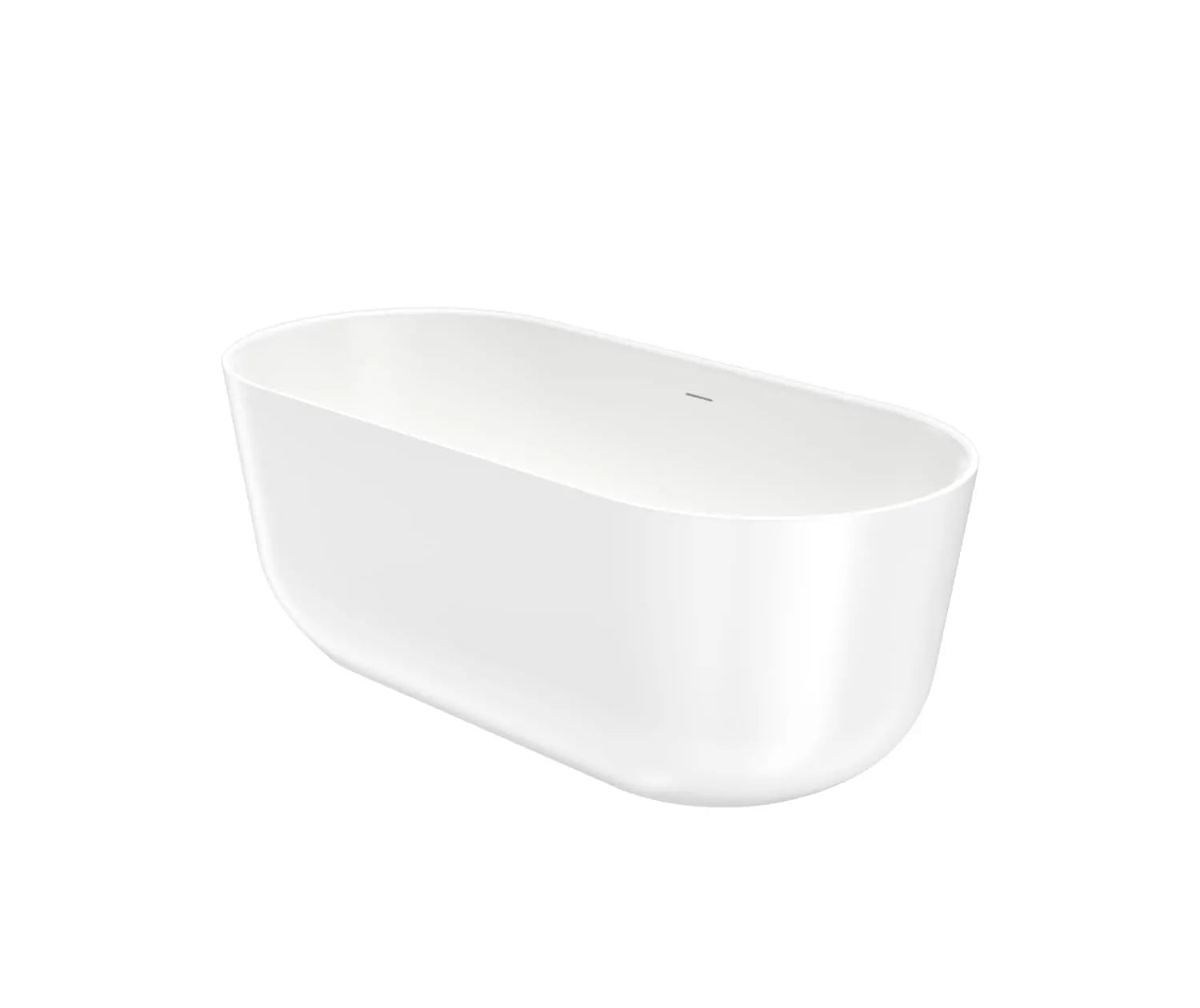 Malindi 67 x 30 Acrylic Freestanding Oval Center Drain Bathtub in White - Plumbing Market