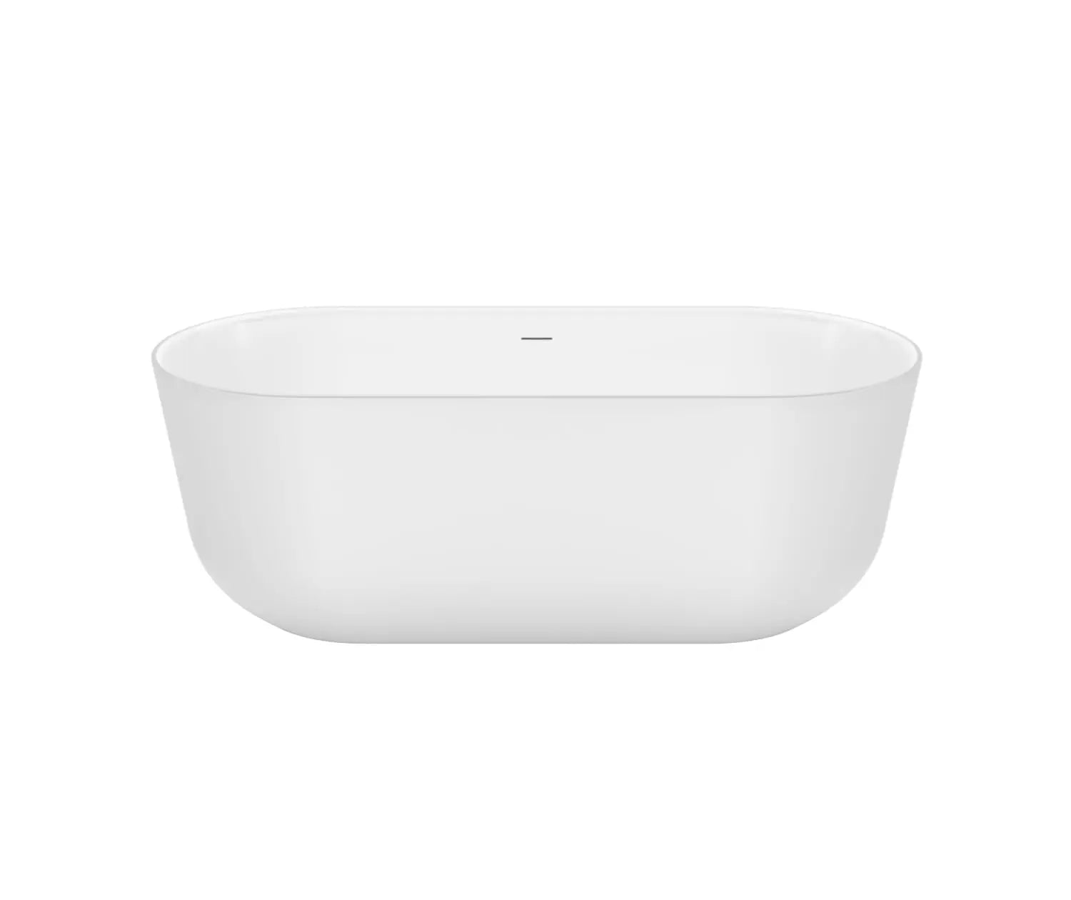 Malindi 67 x 30 Acrylic Freestanding Oval Center Drain Bathtub in White - Plumbing Market