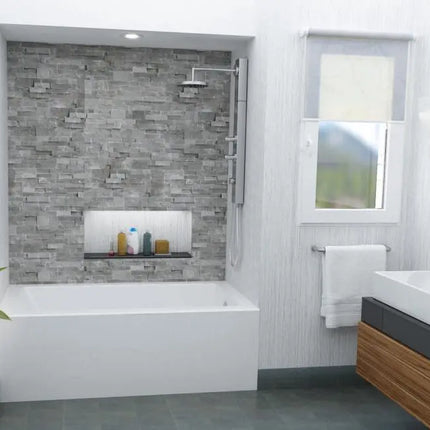 Mirolin Adora 60 Inch Acrylic Skirted Bath Tub White AFR - Plumbing Market