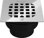 Mirolin  CHROME FLOOR DRAIN - SQUARE GRILL  FD3-C