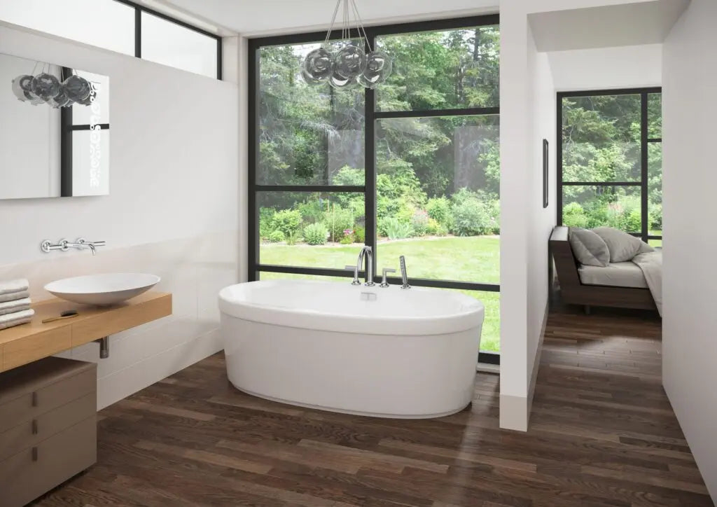 Mirolin  Cari™ Freestanding Bath 60"  Chrome Drain  CF2006