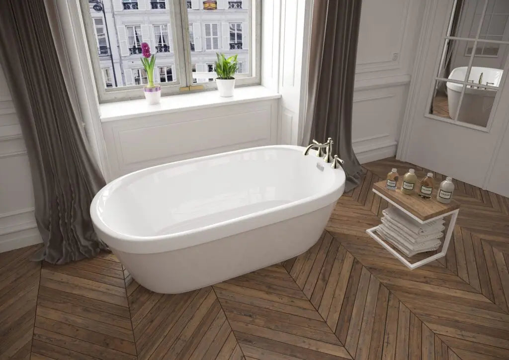 Mirolin  Demi™ Freestanding Bath 60″ White Drain  CF2007-WH