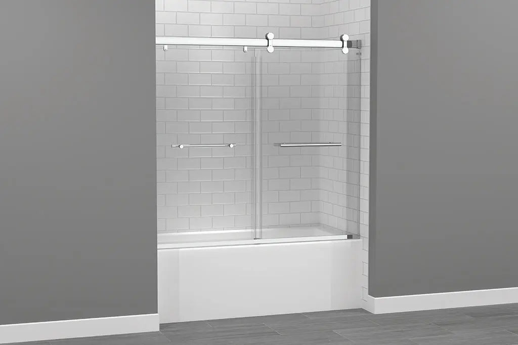 Mirolin  EXPLORIA HYBRID SLIDING BATHTUB DOOR 56"-60"-56" - 8MM - MB  HYT60PPC