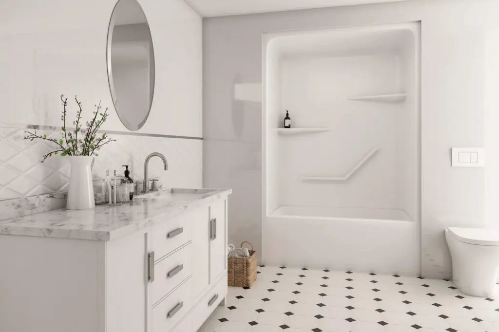 Mirolin  Hampton One Piece Tub Shower – Right Drain TSH51R1