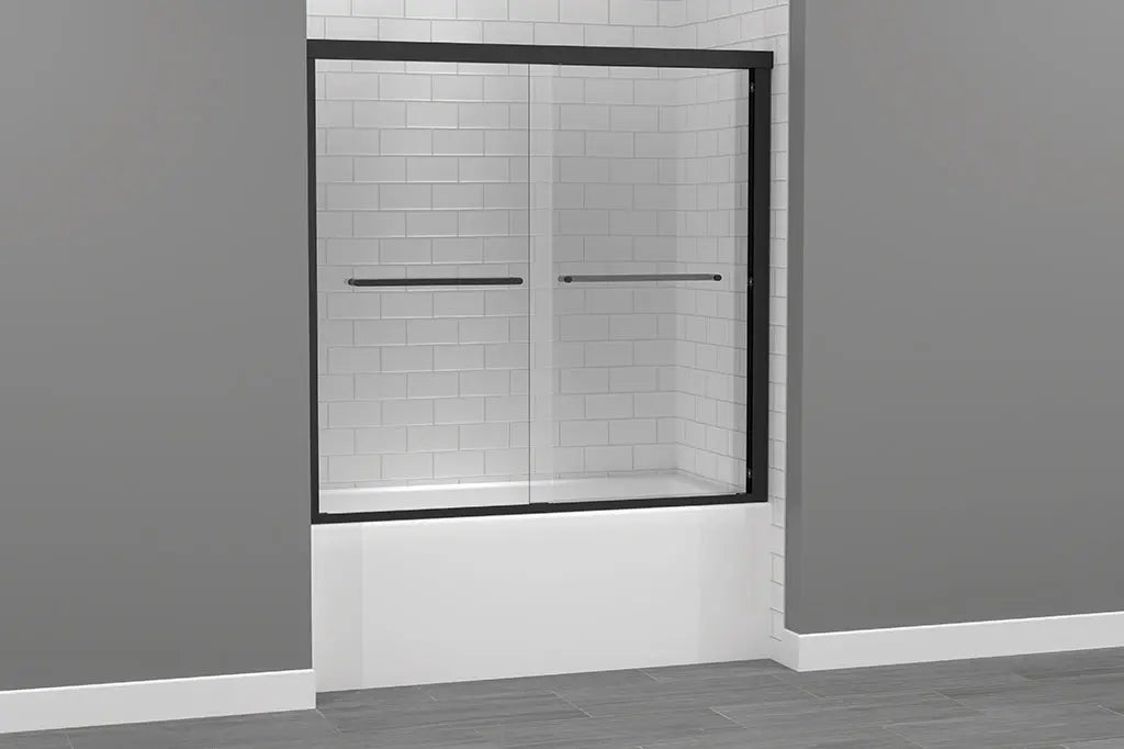 Mirolin  MAYNOR BYPASS BATHTUB DOOR 56"-60"-56" - 8MM  BYBT60PBL