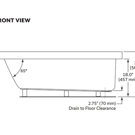 Mirolin Marlowe Drop In 60 x 36 x 20 Bathtub BO612W - Plumbing Market