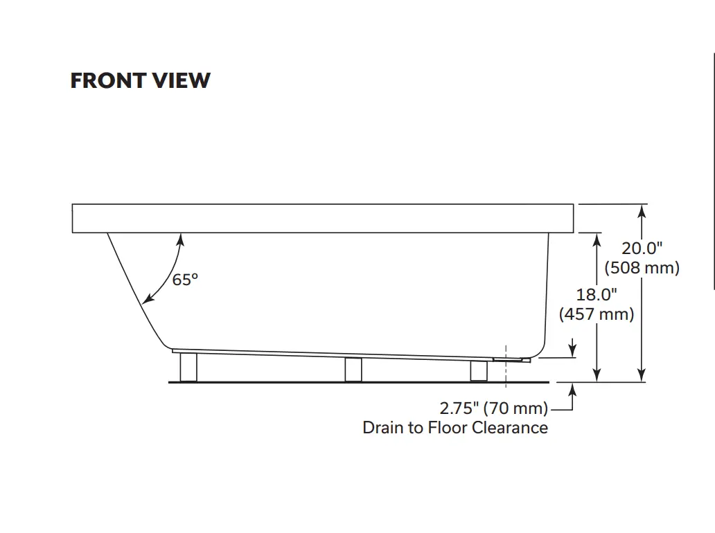 Mirolin Marlowe Drop In 60 x 36 x 20 Bathtub BO612W - Plumbing Market