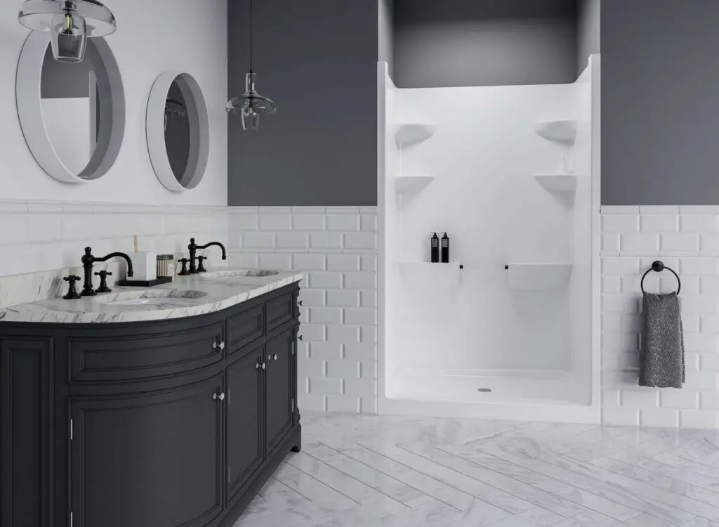 Mirolin  Melrose 4 Shower Stall – Right Plumbing with Seat MEL4RS1