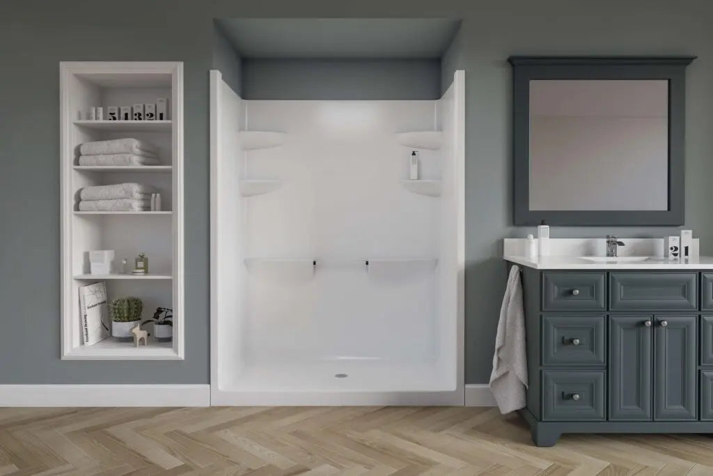 Mirolin  Melrose™ 5 One Piece Shower – Centre Drain – No Seat MEL5C1
