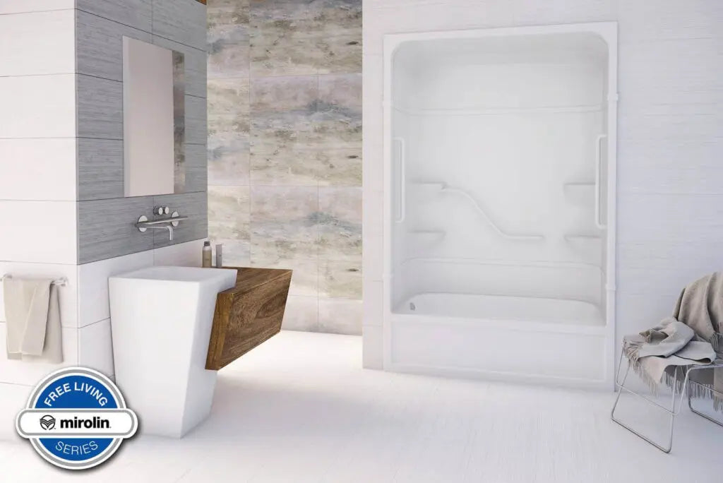 Mirolin  Parker™ 16 Free Living Multi-Piece Tub Shower - Right  FPL13R1