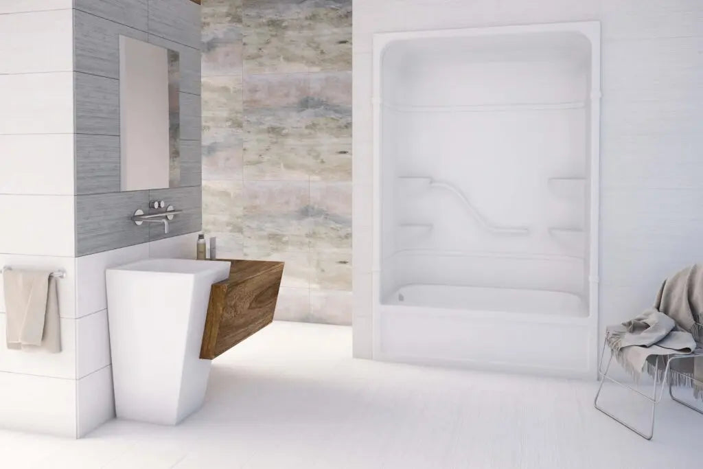 Mirolin  Parker™ 16 Multi-Piece Tub Shower – Right Drain PT513R1