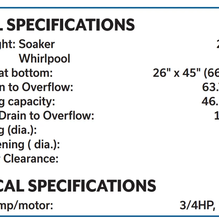 Mirolin Soho 1 60 x 60 Drop-In Center Drain Bathtub in White - Plumbing Market
