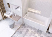 Mirolin  WHITE ENVY SLIMLINE ALCOVE BATH - right drain  BO69SR001