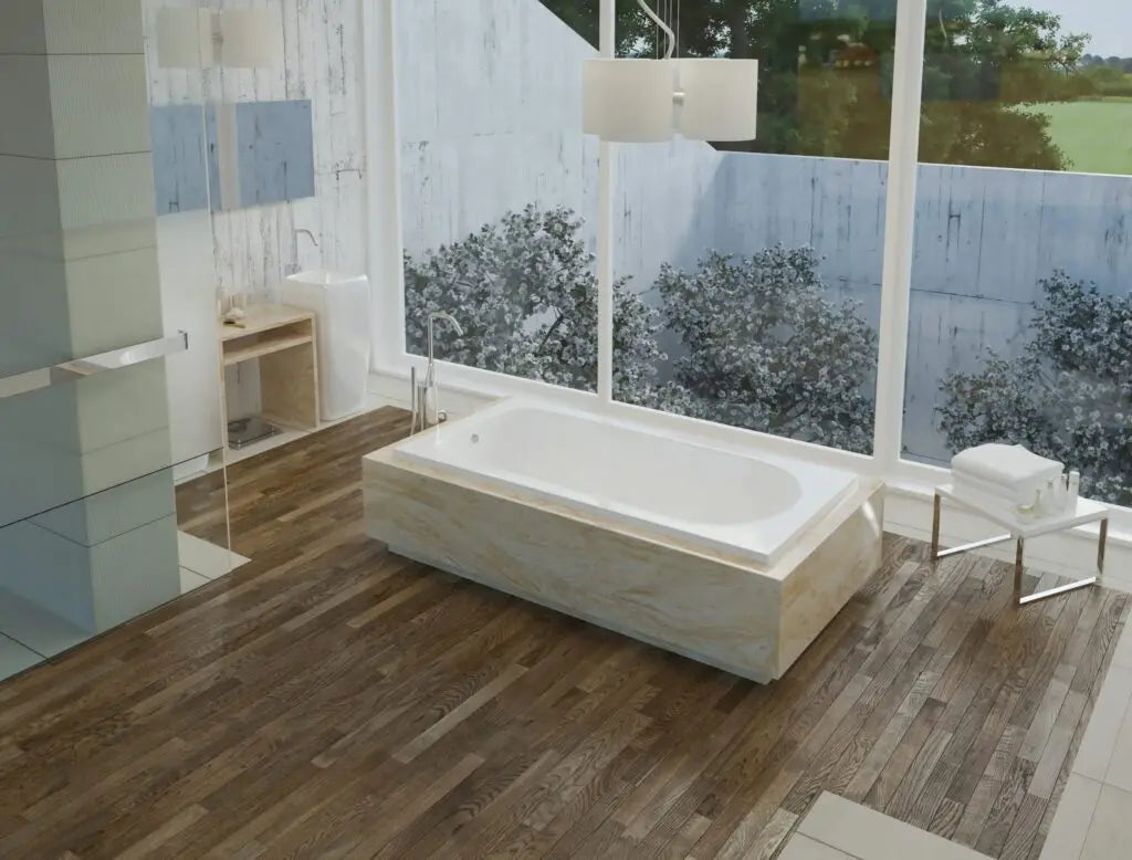 Mirolin  WHITE KALM 72"x36"x20" DROP IN BATH with 2" Flange  BO942