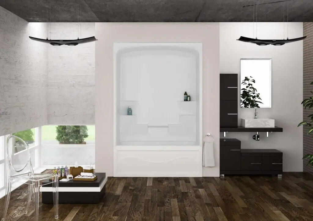Mirolin  WHITE LIBERTY TUB SHOWER  - Right Drain  TS5R