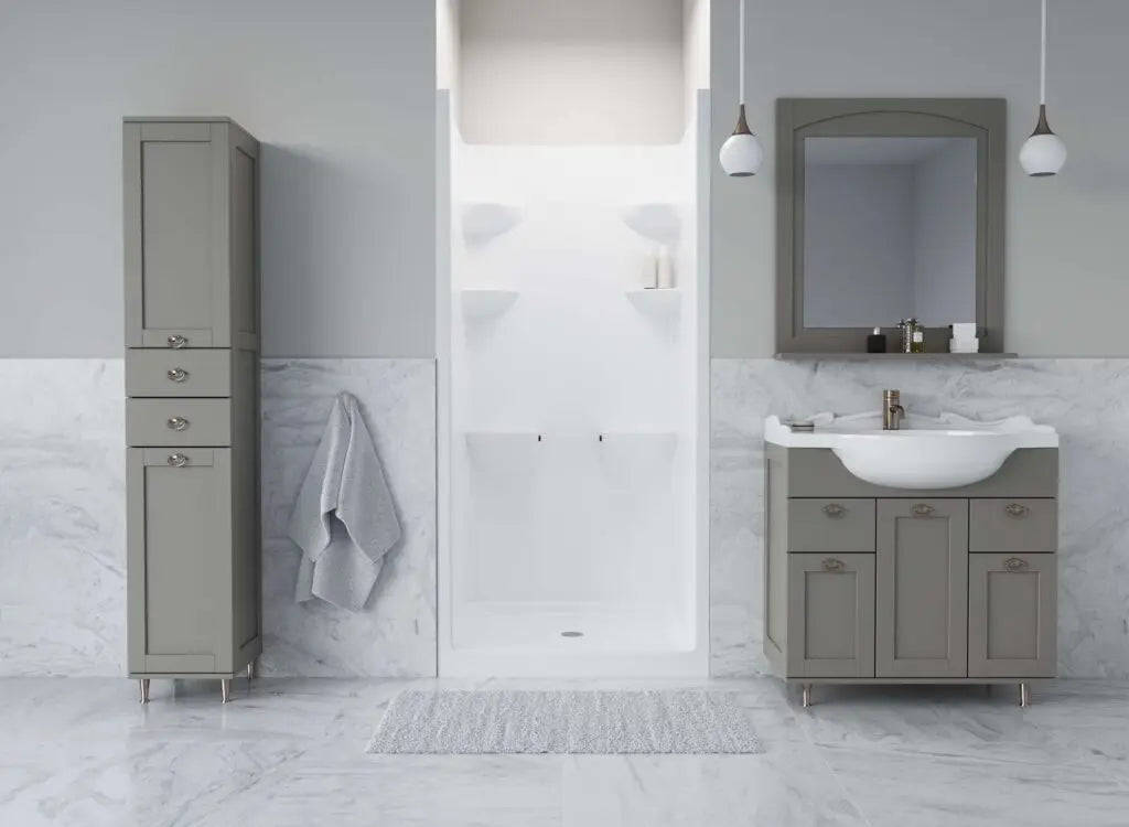Mirolin  WHITE MELROSE 3 SHOWER STALL MEL31