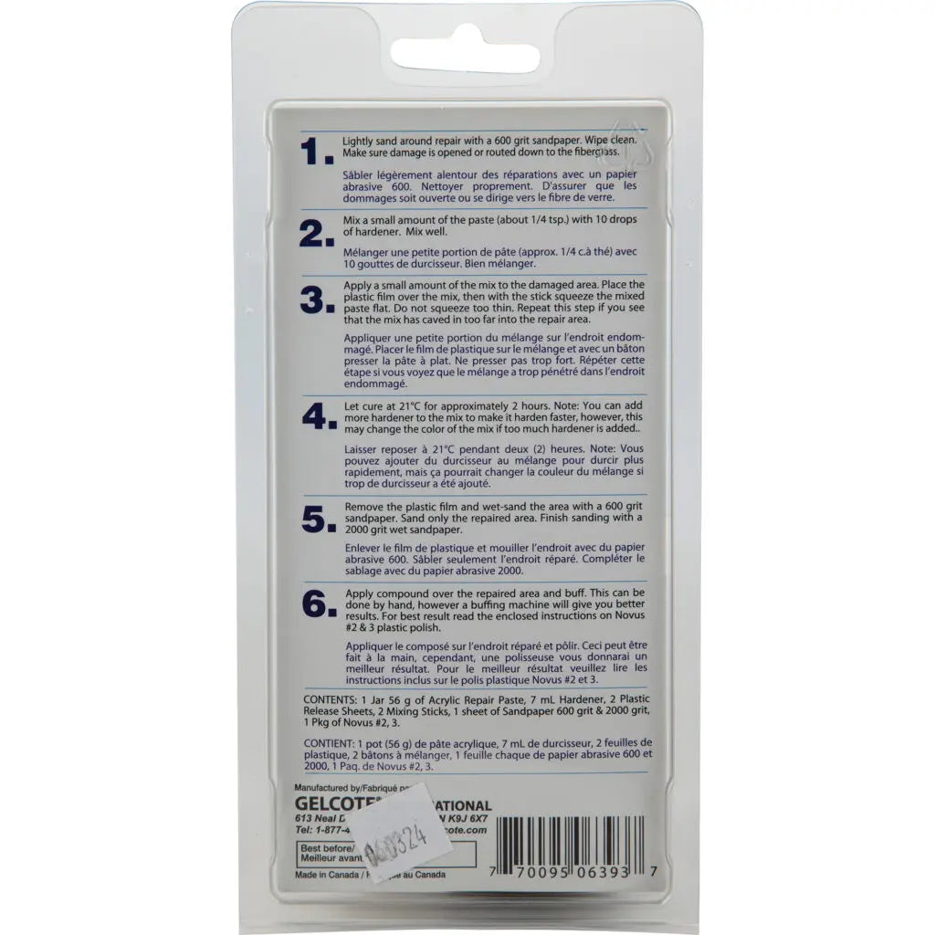 Mirolin  WHITE MIRACLE ACRYLIC REPAIR KIT MAR1