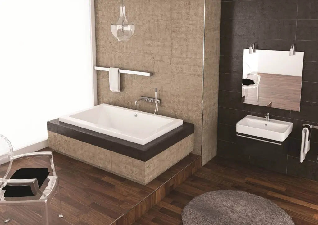 Mirolin WHITE PO2 72"x42" DROP IN BATH with 2" flange  BO902