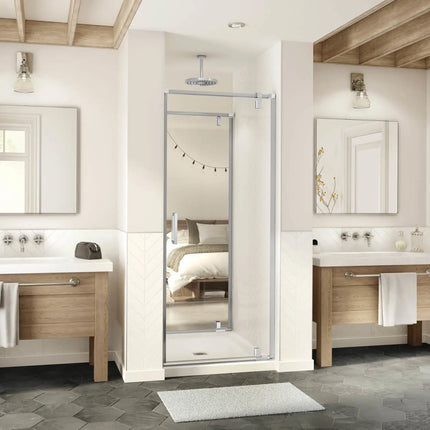 ModulR 2 32 x 78 in. 8mm Pivot Shower Door for Tunnel Installation with Clear glass in Chrome - Plumbing Market