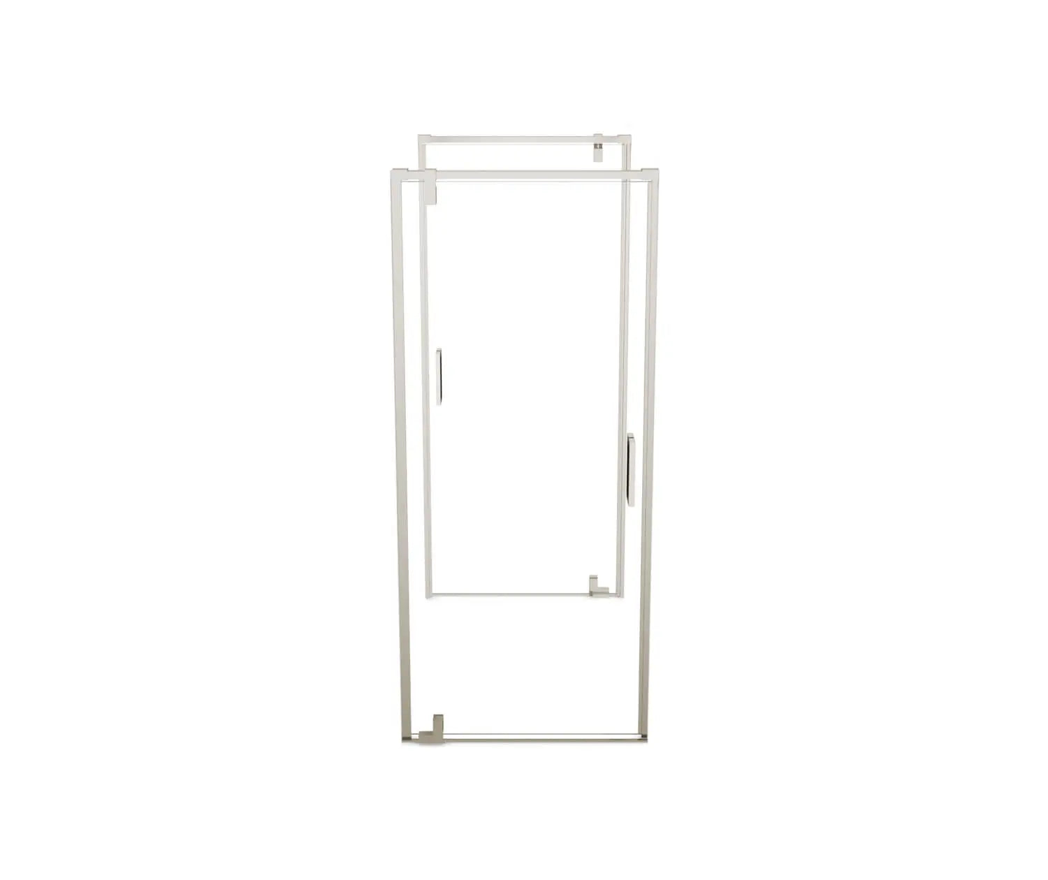 ModulR 2 34 x 78 in. 8mm Pivot Shower Door for Tunnel Installation with Clear glass in Brushed Nickel - Plumbing Market