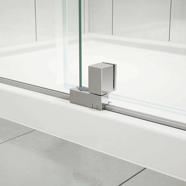 ModulR 48 x 32 x 78 in. 8mm Pivot Shower Door for Corner Installation with Clear glass in Chrome - Plumbing Market