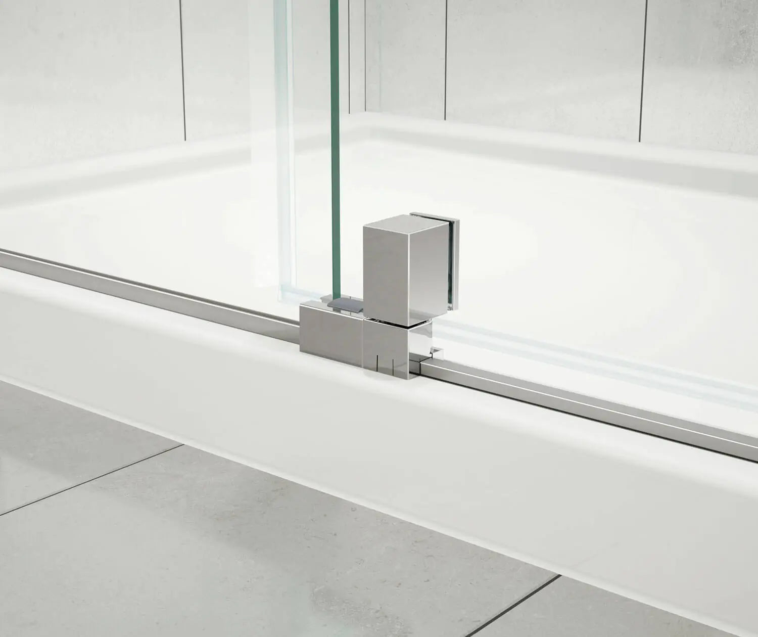 ModulR 48 x 34 x 78 in. 8mm Pivot Shower Door for Corner Installation with Clear glass in Chrome - Plumbing Market