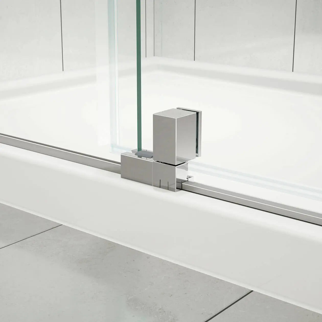 ModulR 48 x 34 x 78 in. 8mm Pivot Shower Door for Corner Installation with Clear glass in Chrome - Plumbing Market