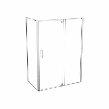 ModulR 60 x 32 x 78 in. 8mm Pivot Shower Door for Corner Installation with Clear glass in Chrome - Plumbing Market