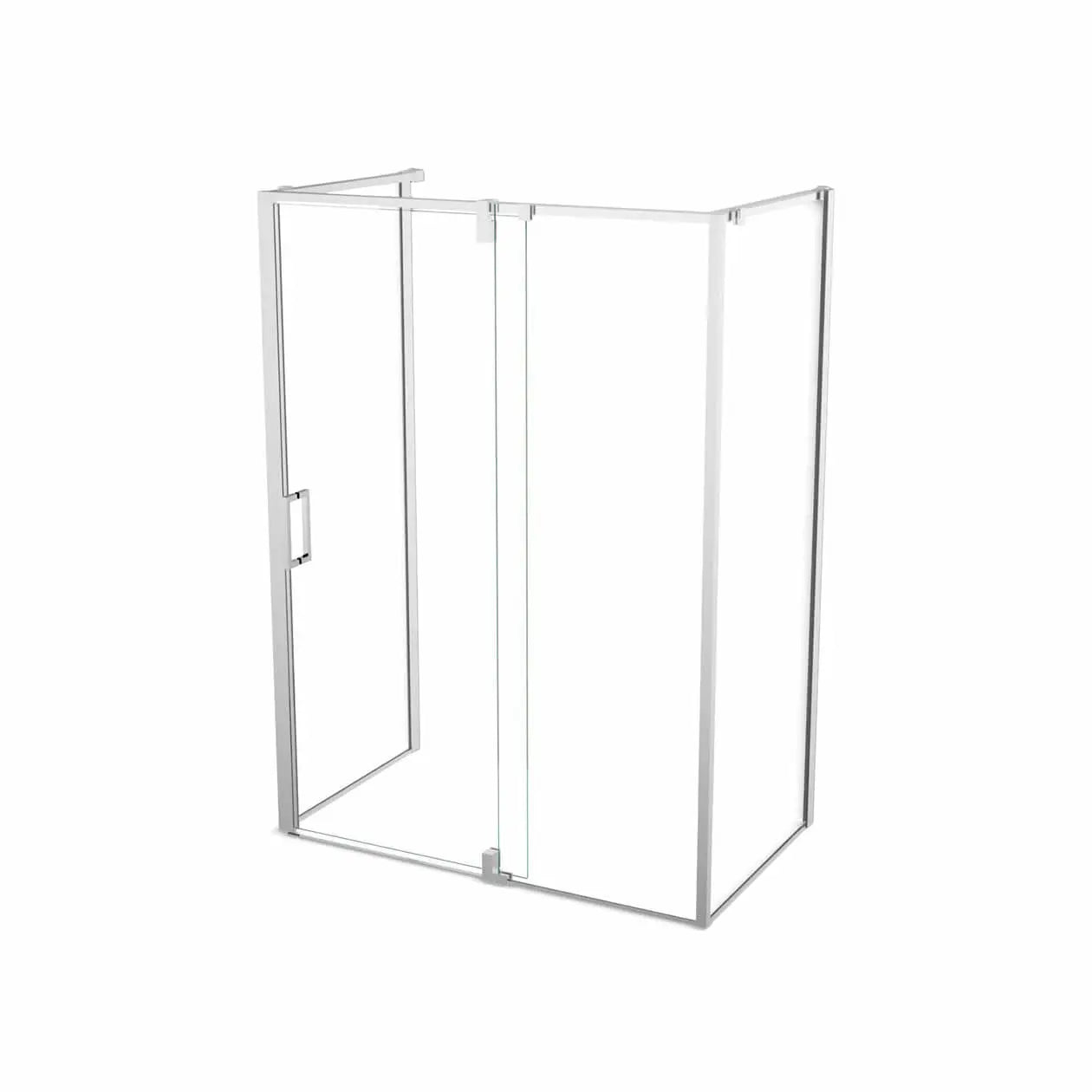 ModulR 60 x 32 x 78 in. 8mm Pivot Shower Door for Wall-mount Installation with Clear glass in Chrome - Plumbing Market
