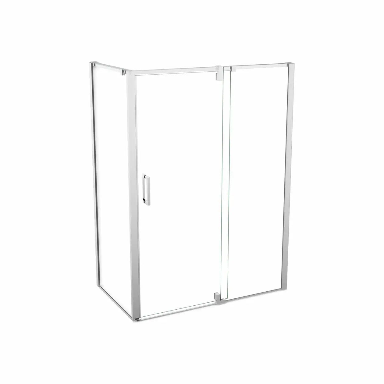 ModulR 60 x 36 x 78 in. 8mm Pivot Shower Door for Corner Installation with Clear glass in Chrome - Plumbing Market