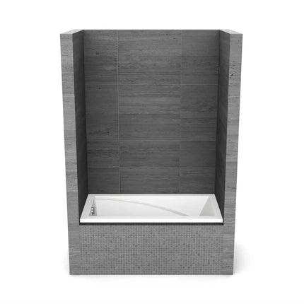 ModulR 6032 IF (With Armrests) Acrylic Alcove Left-Hand Drain Bathtub in White - Plumbing Market