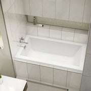 ModulR 6032 IF (Without Armrests) Acrylic Alcove Left-Hand Drain Bathtub in White - Plumbing Market