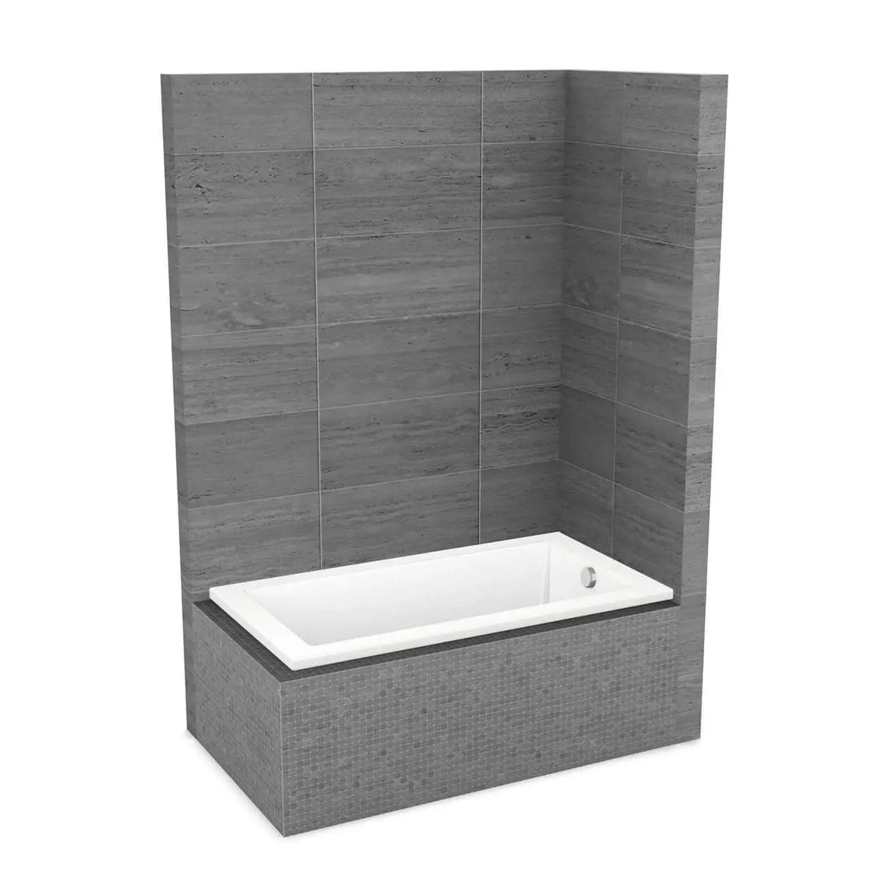 ModulR 6032 IF (Without Armrests) Acrylic Corner Right Left-Hand Drain Bathtub in White - Plumbing Market