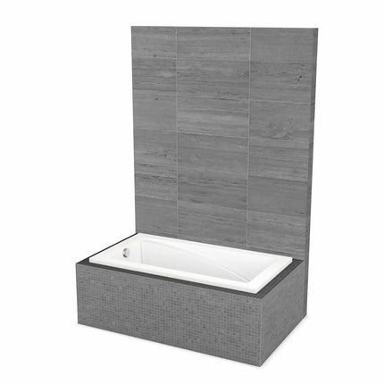 ModulR 6032 (With Armrests) Acrylic Drop-in End Drain Bathtub in White - Plumbing Market