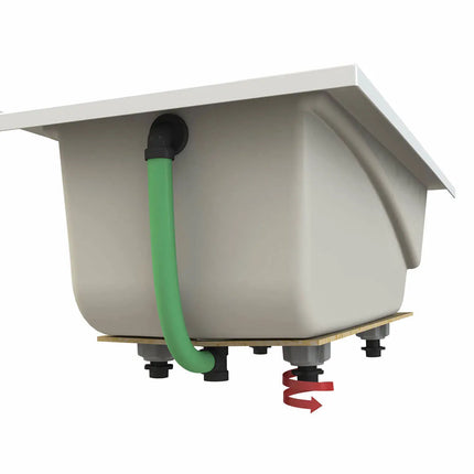 ModulR 6032 (Without Armrests) Acrylic Corner Left Left-Hand Drain Bathtub in White - Plumbing Market