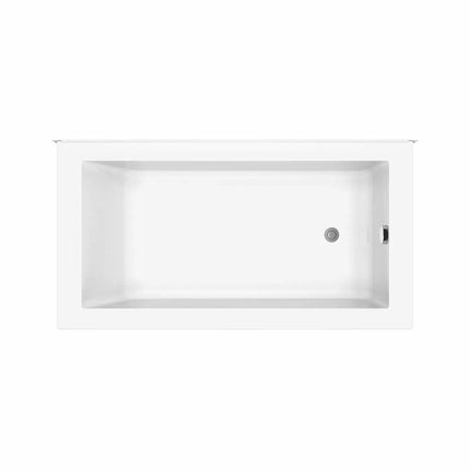 ModulR 6032 (Without Armrests) Acrylic Wall Mounted Left-Hand Drain Bathtub in White - Plumbing Market