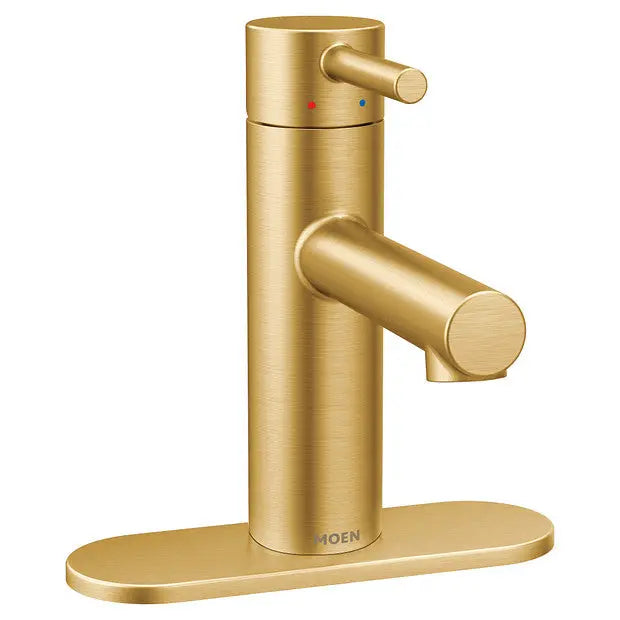 Moen Align Brushed Gold One-Handle High Arc Bathroom Faucet - Plumbing Market