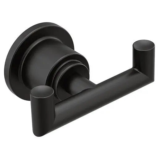 Moen Arris Matte Black Double Robe Hook  YB0803BL - Plumbing Market