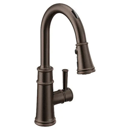 Moen Belfield Smart Kitchen One-Handle High Arc Pulldown Kitchen Oil Rubbed Bronze Faucet  7260EVORB - Plumbing Market
