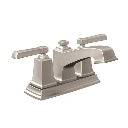 Moen Boardwalk Spot Resist Brushed Nickel Two-Handle Low Arc Bathroom Faucet  WS84800SRN - Plumbing Market