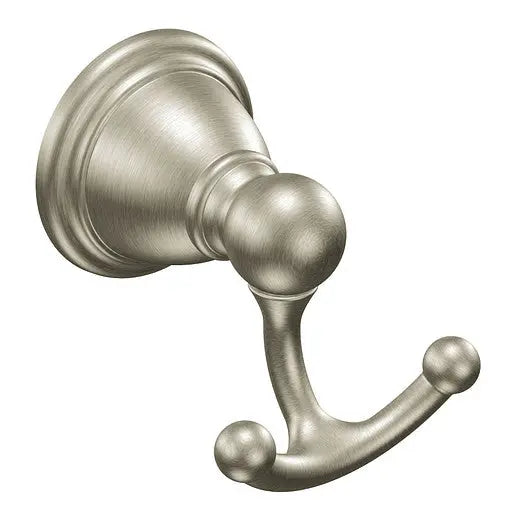 Moen Brantford Brushed Nickel Double Robe Hook  YB2203BN - Plumbing Market