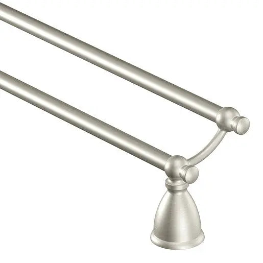 Moen Caldwell Brushed Nickel 24" Double Towel Bar  Y3122BN - Plumbing Market