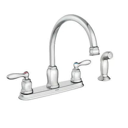 Moen Caldwell Chrome Two-Handle High Arc Kitchen Faucet  CA87888 - Plumbing Market