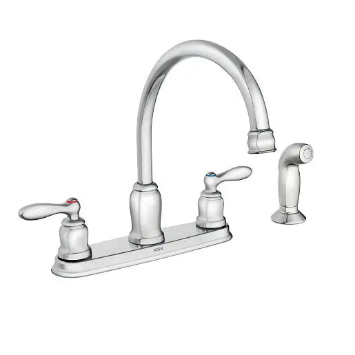 Moen Caldwell Chrome Two-Handle High Arc Kitchen Faucet  CA87888 - Plumbing Market