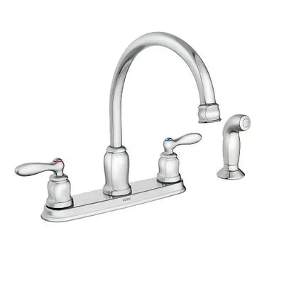 Moen Caldwell Chrome Two-Handle High Arc Kitchen Faucet  CA87888