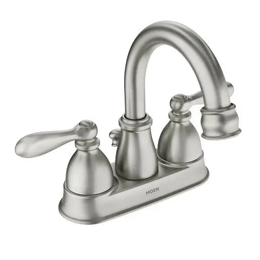 Moen Caldwell Spot Resist Brushed Nickel Two-Handle High Arc Bathroom Faucet  WS84667SRN - Plumbing Market