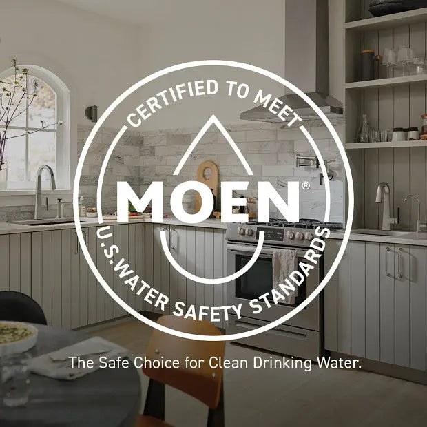 Moen Chateau Chrome One-Handle Low Arc Kitchen Faucet 7423 - Plumbing Market